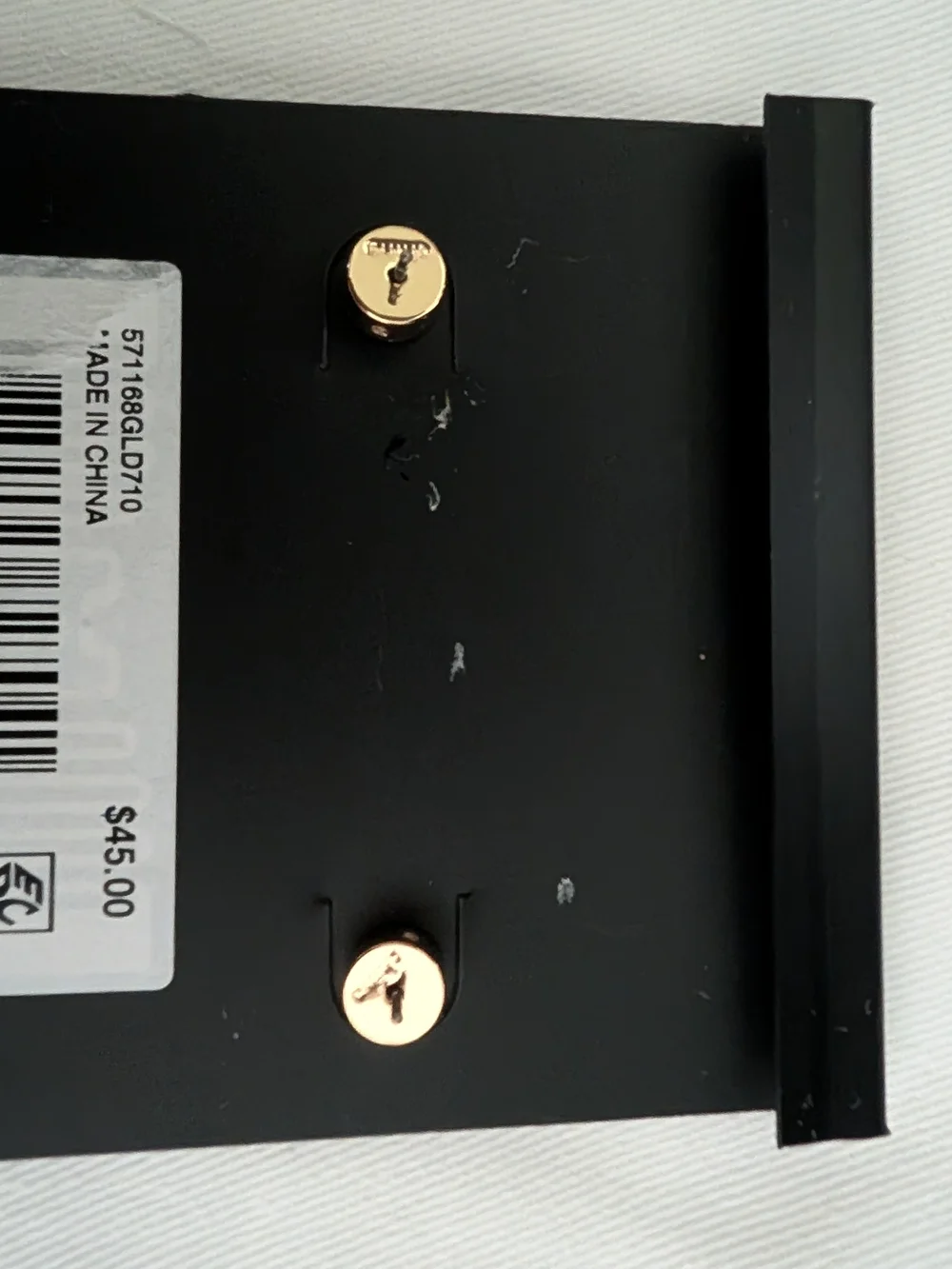 Coach Gold Tone Ladybug Stud Earrings with Crystal Accents